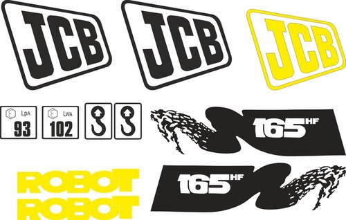 Adesivi jcb 165 escavatore - hf,